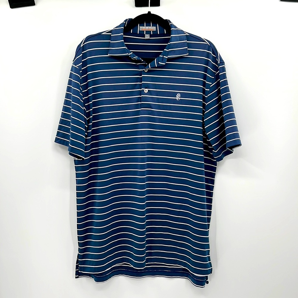 Peter Millar Summer Comfort Performance Polo - Blue/White - Medium